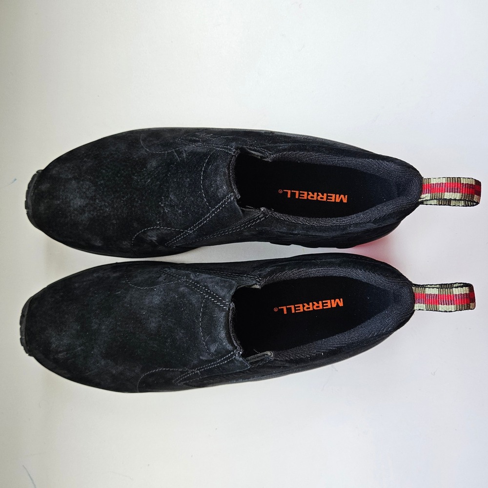 Merrell Jungle Moc Black Suede Slip On Shoes Mens 10 Loafers - Picture 4 of 13